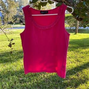 Jones New York Signature Pink Cotton Knit sleeveless tank M